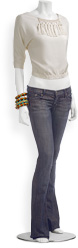 3.1 Phillip Lim dolman fringe blouse with Rock & Republic jeans and Kenneth jay Lane bangle